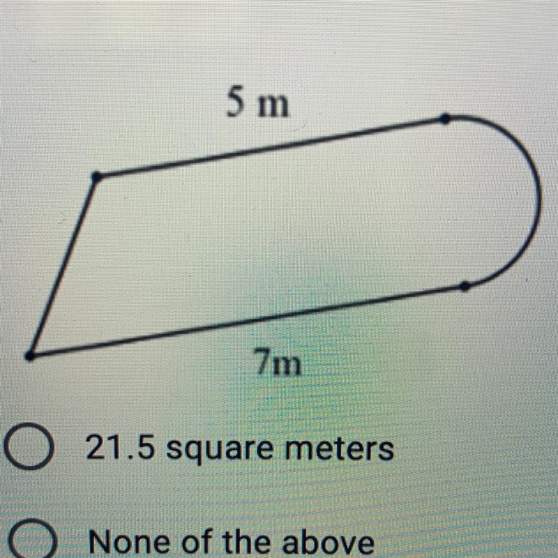 Find the area of the figure to the nearest tenth if the diameter of the semi circle-example-1