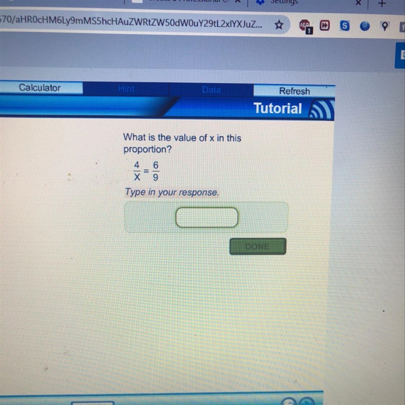 What is the value of x in this proportion?-example-1