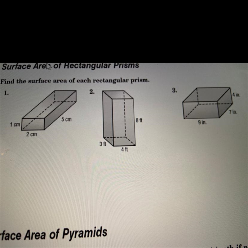 Please find the surface area for the three rectangular prisms.-example-1