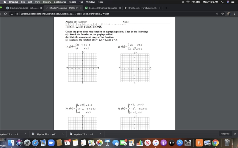 Evaluate the function at x = -2, x = 0, and x = 3.-example-1