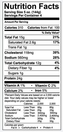 What percentage of the calories in the product come from protein? How did you arrive-example-1