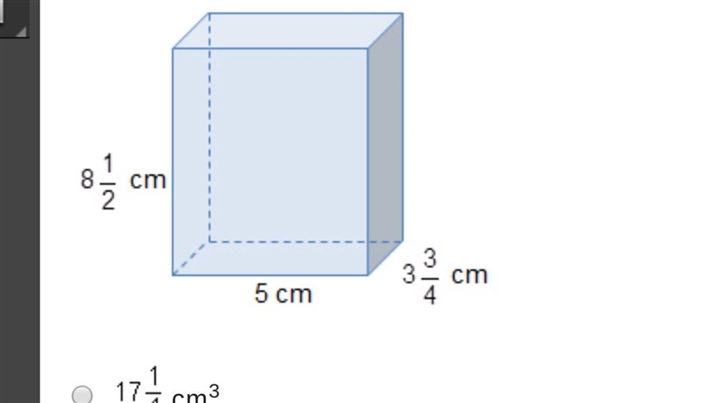 What is the volume of the rectangular prism? A prism has a length of 5 centimeters-example-1