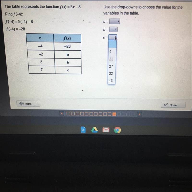 A: -18,-13,-5,2,7 B:-4,0,2,7,12 C:4,22,27,32,43-example-1