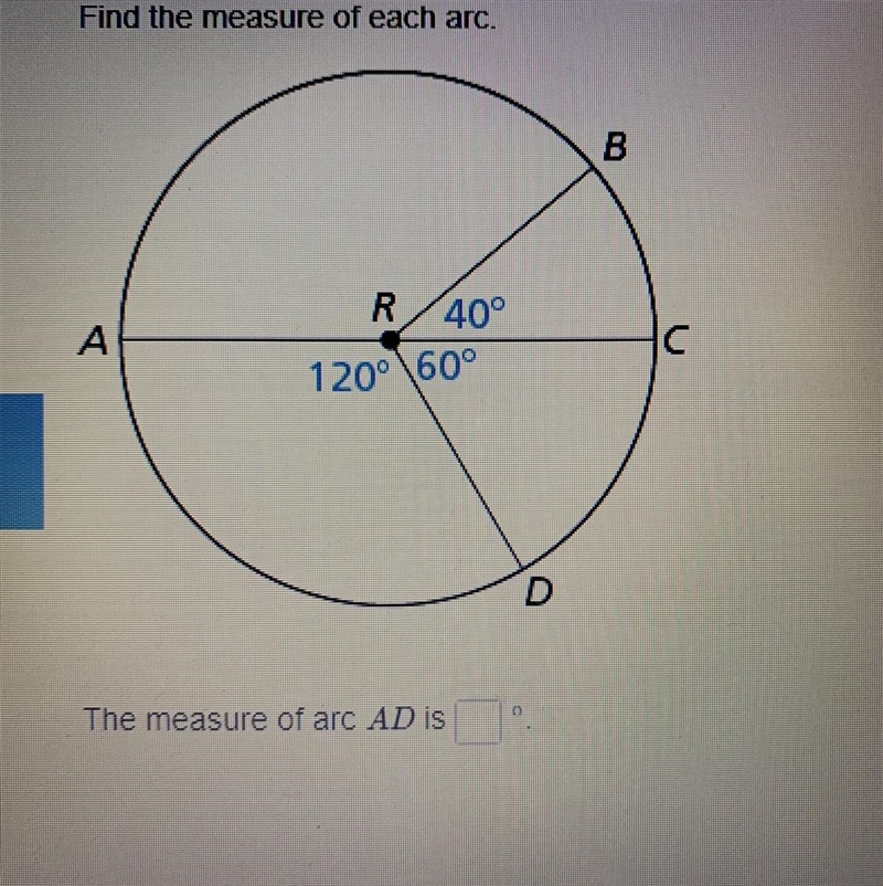 The measure of the arc BC is __. PLEASE HELP ME WITH THIS QUESTION. ITS URGENT!!!!!!!-example-1