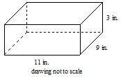 What is the volume of the prism to the nearest whole unit? A. 23 in^3 B. 297 in ^3 C-example-1