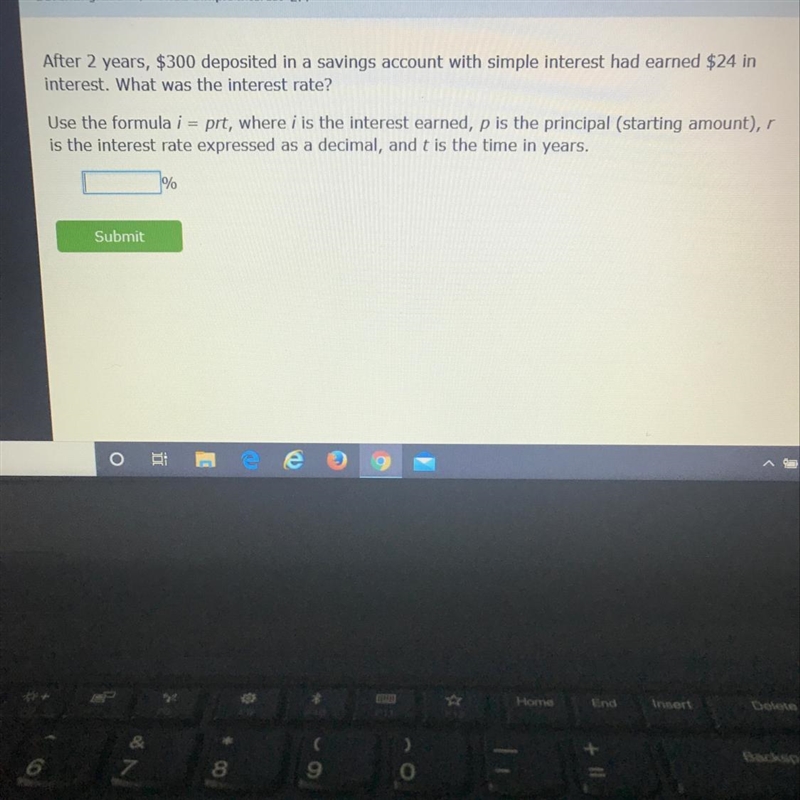 After 2 years, $300 deposited in a savings account with simple interest had earned-example-1