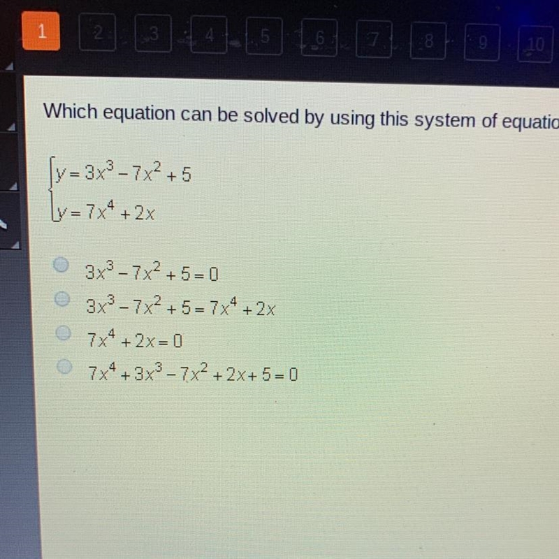 Which equation can be solved by using this system of equations?-example-1