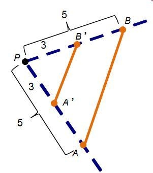 What is the scale factor of this dilation? A. One-half B. Three-fifths C. 1 and two-example-1