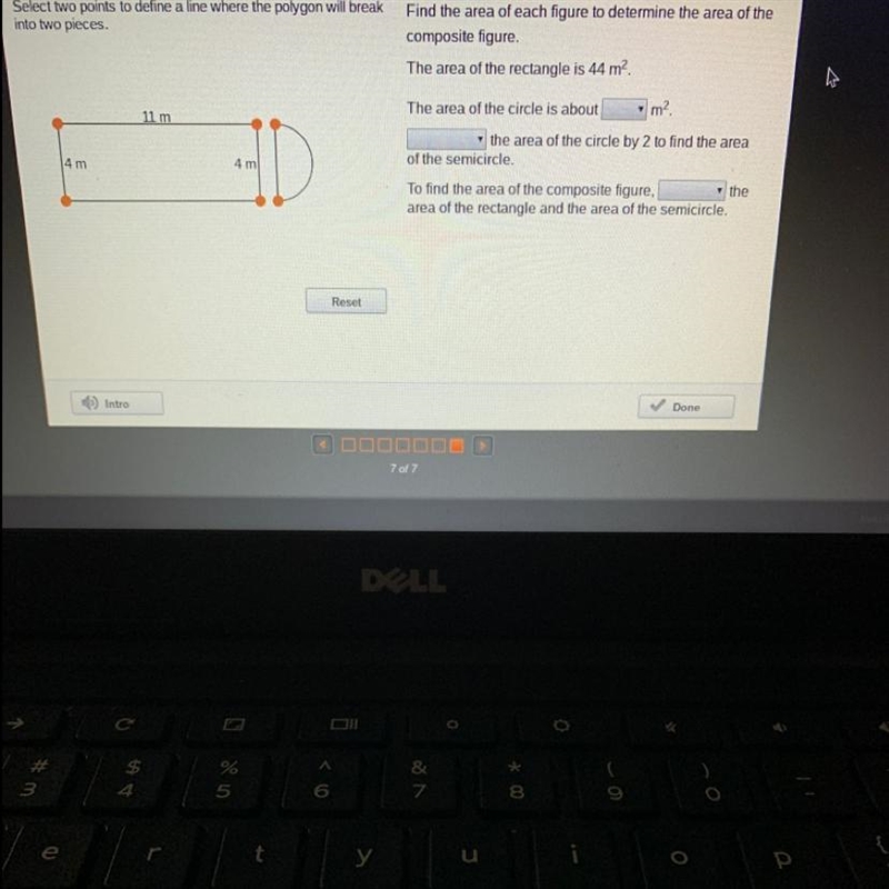 Please help ASAP Select two points to define a line where the polygon will break into-example-1