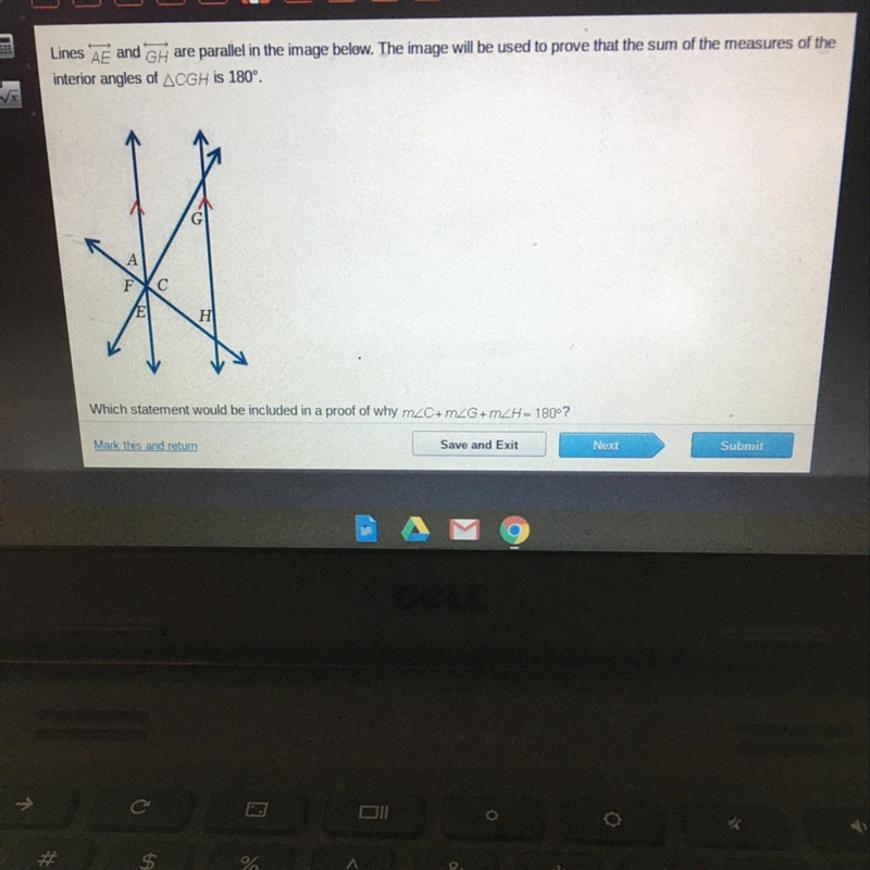 Angles F and H are congruent. Angles c and e are congruent. Angles a and g are congruent-example-1