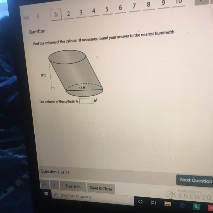 Find the volume of the cylinder. If necessary, round your answer to the nearest hundredth-example-1