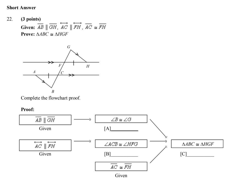 Prove Triangle ABC cogruent to HGF-example-1