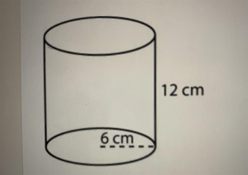 What is the volume of the figure ? A.1357.2cm B.226.2cm C.2,714.3cm D.452.4cm-example-1