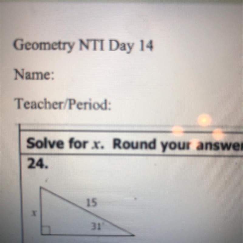 Solve for x. Round your answer to the nearest tenth.-example-1