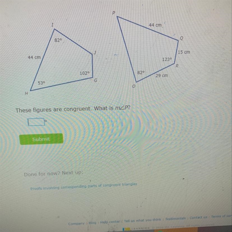 What is the measure of p ?-example-1