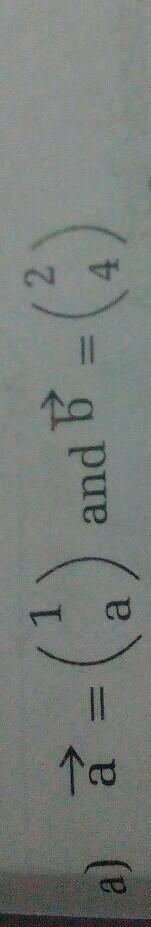 Find the value of a when the pairs of vectors are parallel.-example-1