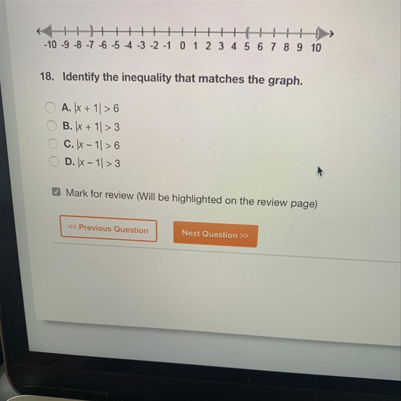 Identify the inequality that matches the graph-example-1