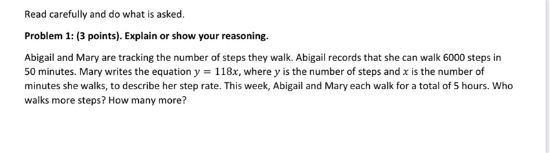 Abigail and Mary are tracking the number of steps they walk. Abigail records that-example-1