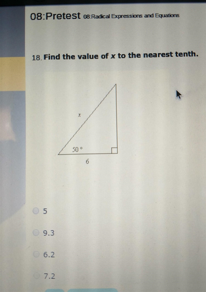 Find the x to the nearest tenth ​-example-1