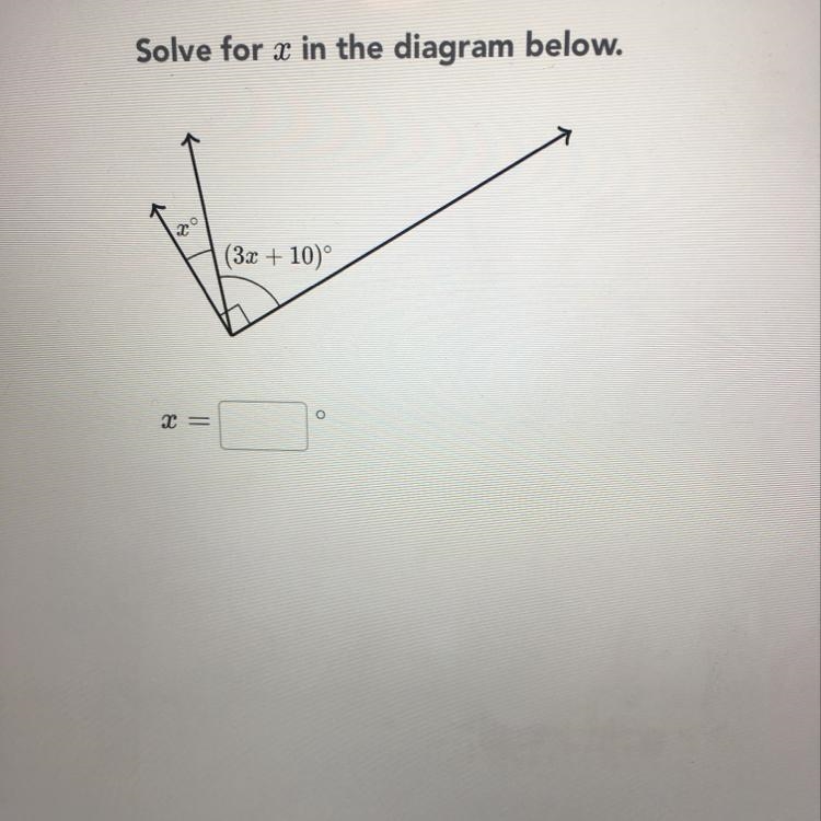 Solve for x in the diagram-example-1