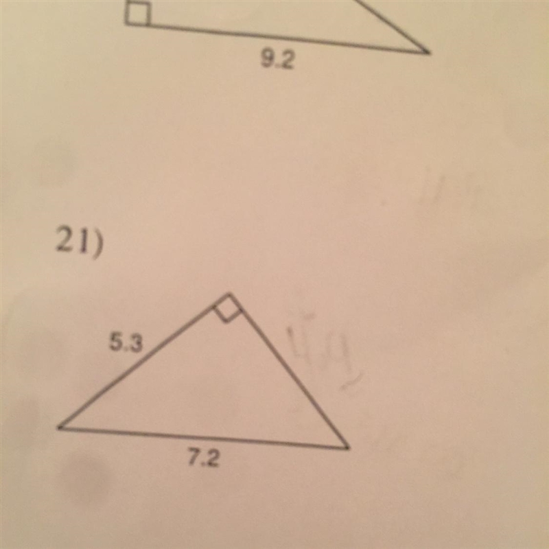 Pythagorean theorem-example-1