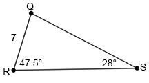 Determine the length of QS, rounded to the nearest tenth of a unit. ANSWERS: A) 3.4 units-example-1