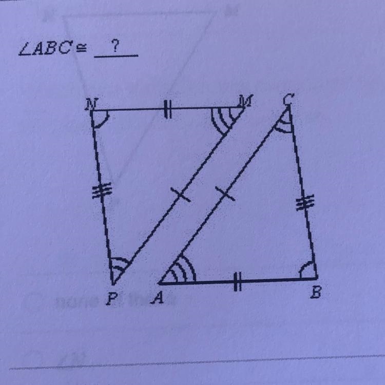 Angle ABC is congruent to ?-example-1