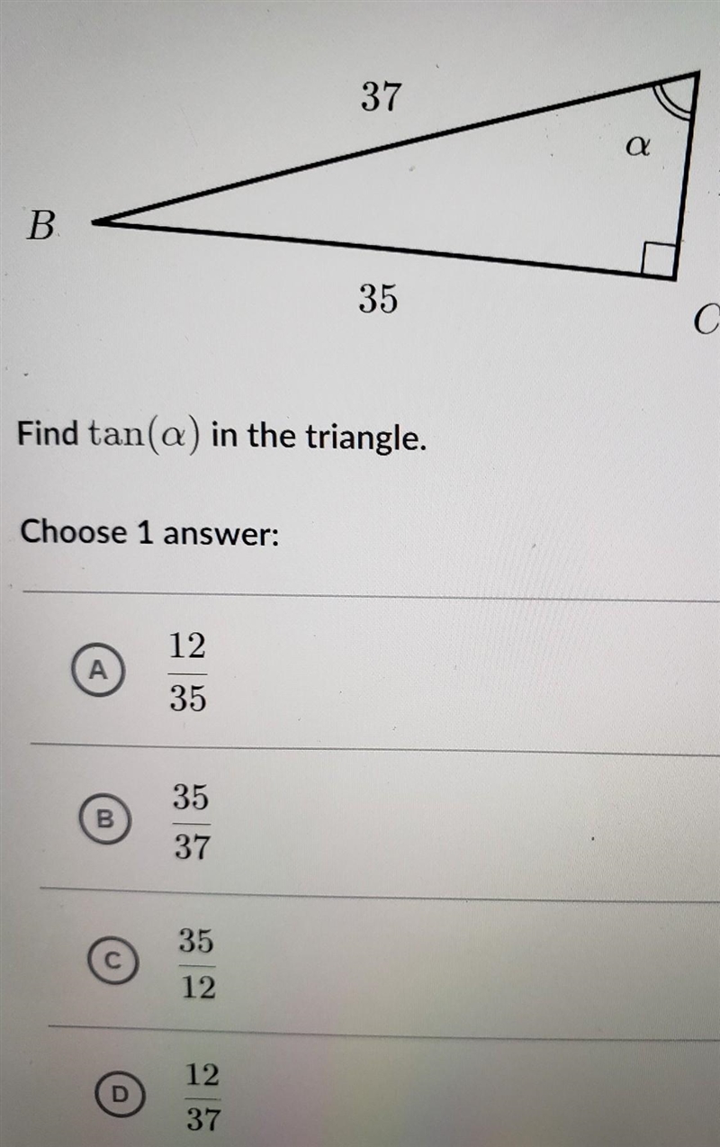 Find tan in the triangle ​-example-1