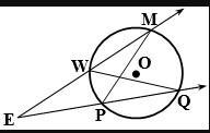 Given: EM, EQ-secants Prove: MP·EW=WQ·EP-example-1