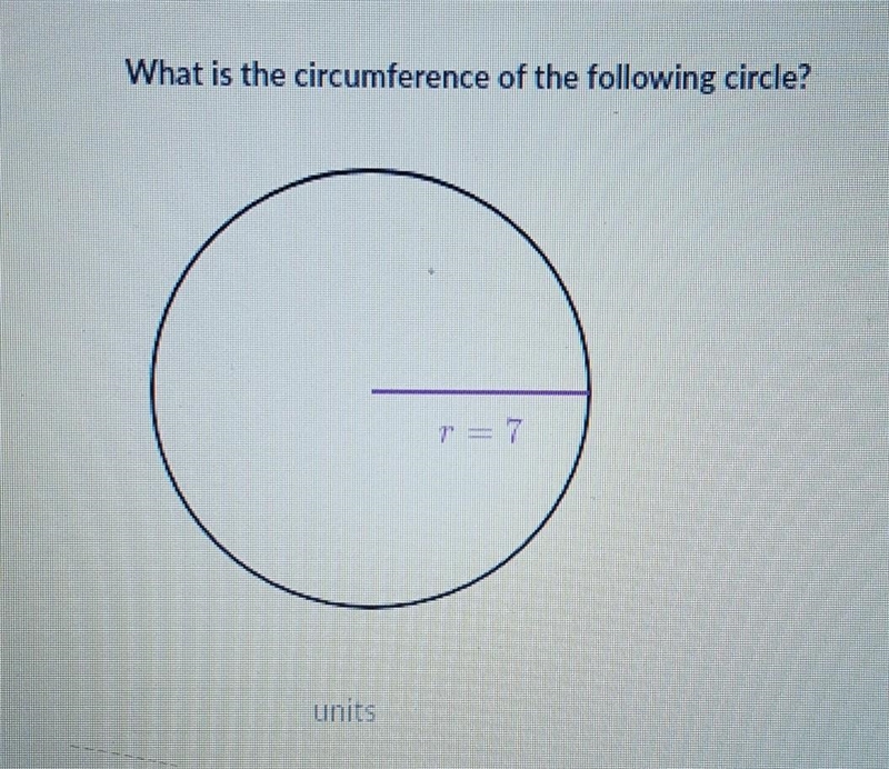 What is the circumference of the circle ​-example-1