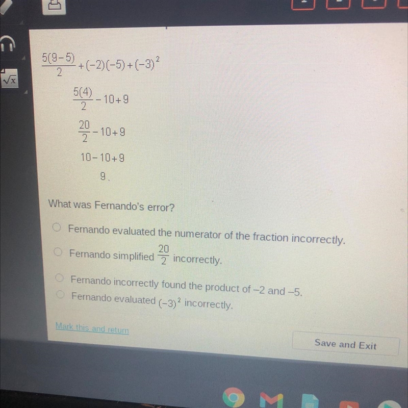 Find the error in the problem please help me-example-1