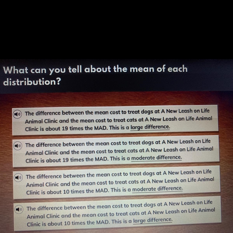 What can you tell about the mean of each distribution?-example-1