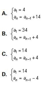 What is the recursive formula for this sequence? 14,18,22,26,30...-example-1