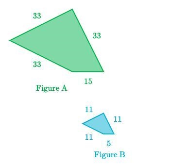 Figure B is a scaled copy of Figure A. What is the scale factor from Figure A to Figure-example-1