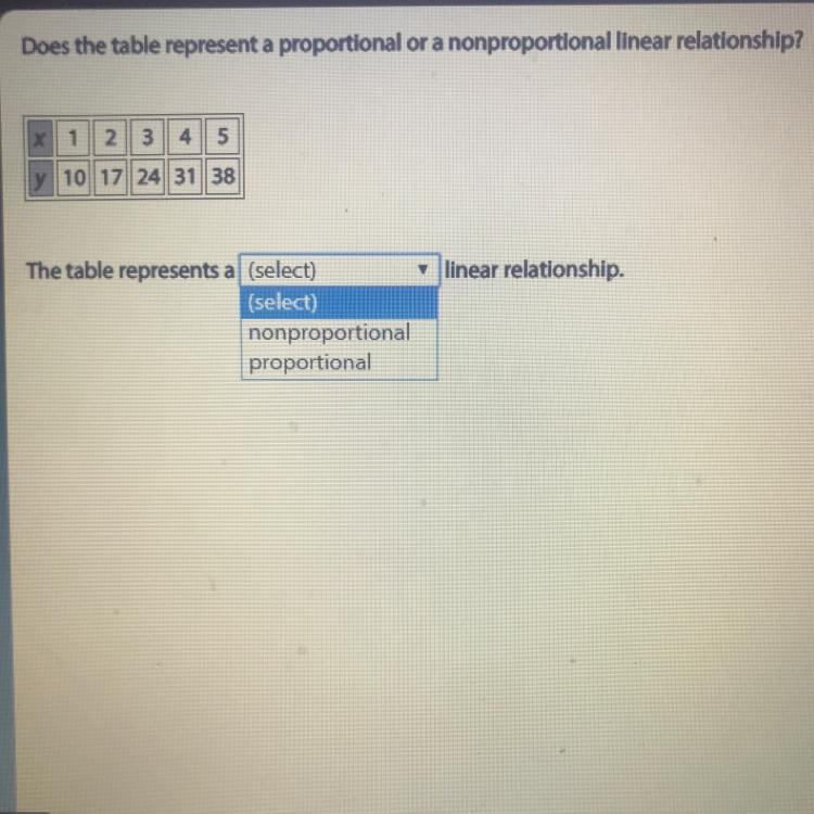 Is it proportional or nonproportional ?? Pls help-example-1