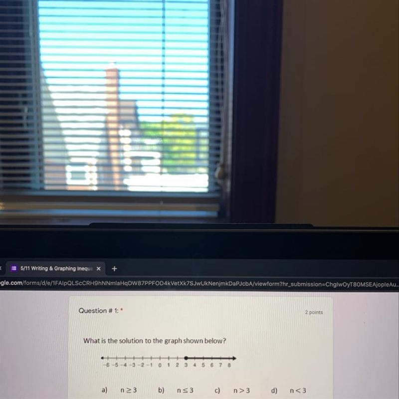 What is the solution to the graph shown below?-example-1