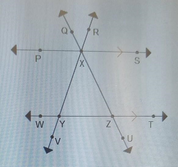 Which pair of angles are supplementary? A.)<RXZ and <YXZ B.)<PXQ and &lt-example-1