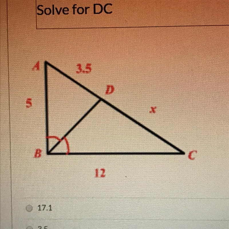 Math help pls!! answer choices are 17.1 , 3.5 , 8.4 , and 1.5-example-1