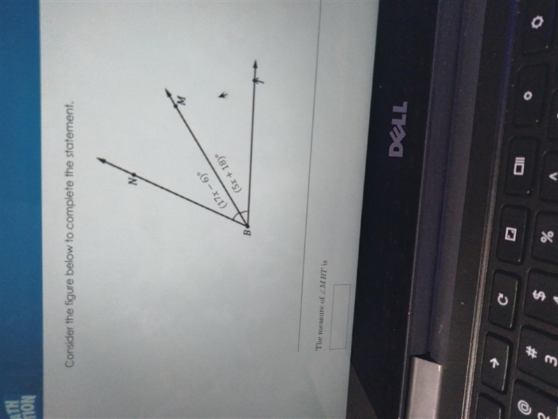 Condider the figure below to complete the statement. The measure of-example-1