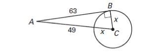 Solve for x. Show work on a piece of paper.-example-1