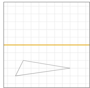 PLEASE HELP Draw the reflection of the figure over the line shown.-example-1