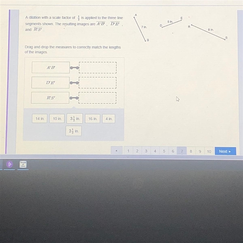 HELP!!! Picture included :). A dination with a scale factor of is applied to the three-example-1