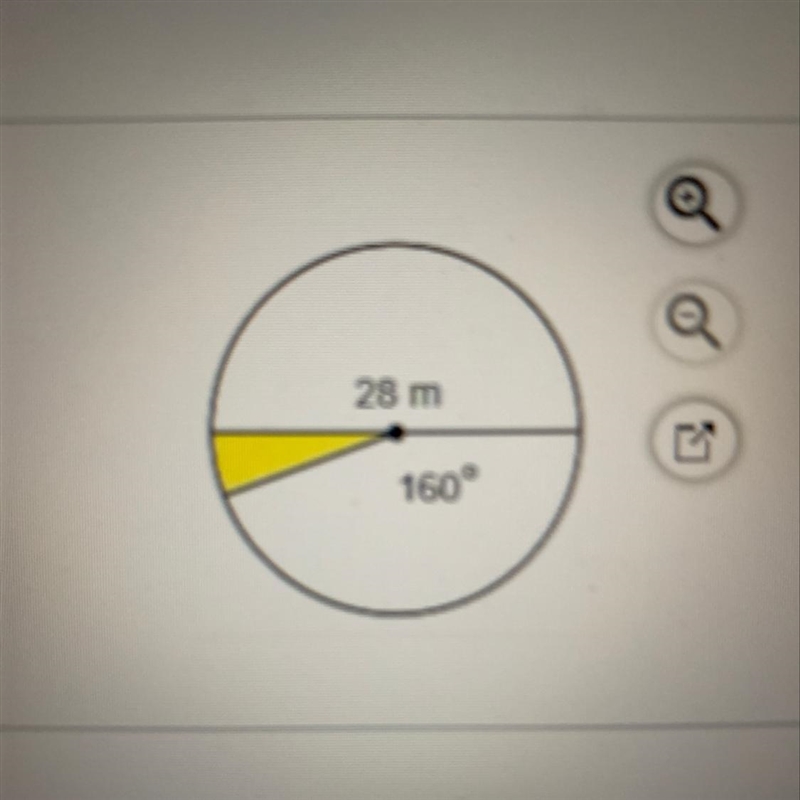 Find the area of the shaded sector of the circle. Leave in terms of pi.-example-1