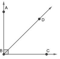 BD is the bisector of ∠ABC. Determine the measure of ∠ABD. ANSWERS: A) 90° B) 55° C-example-1