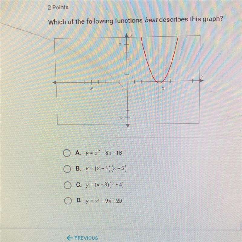 Which of the following functions best describes this graph-example-1