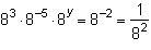 What is the value of y in the product of powers below?-example-1