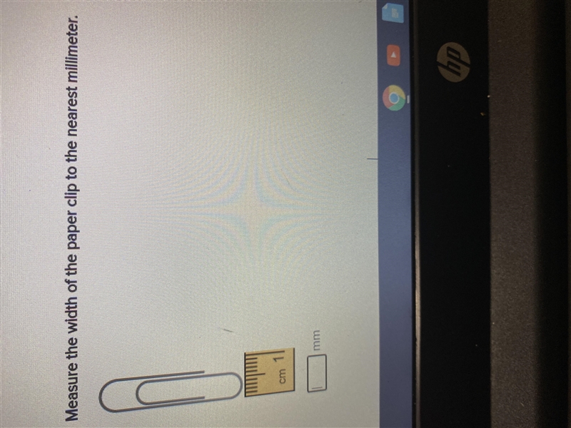 Measure the width of the paper clip to the nearest millimeter-example-1