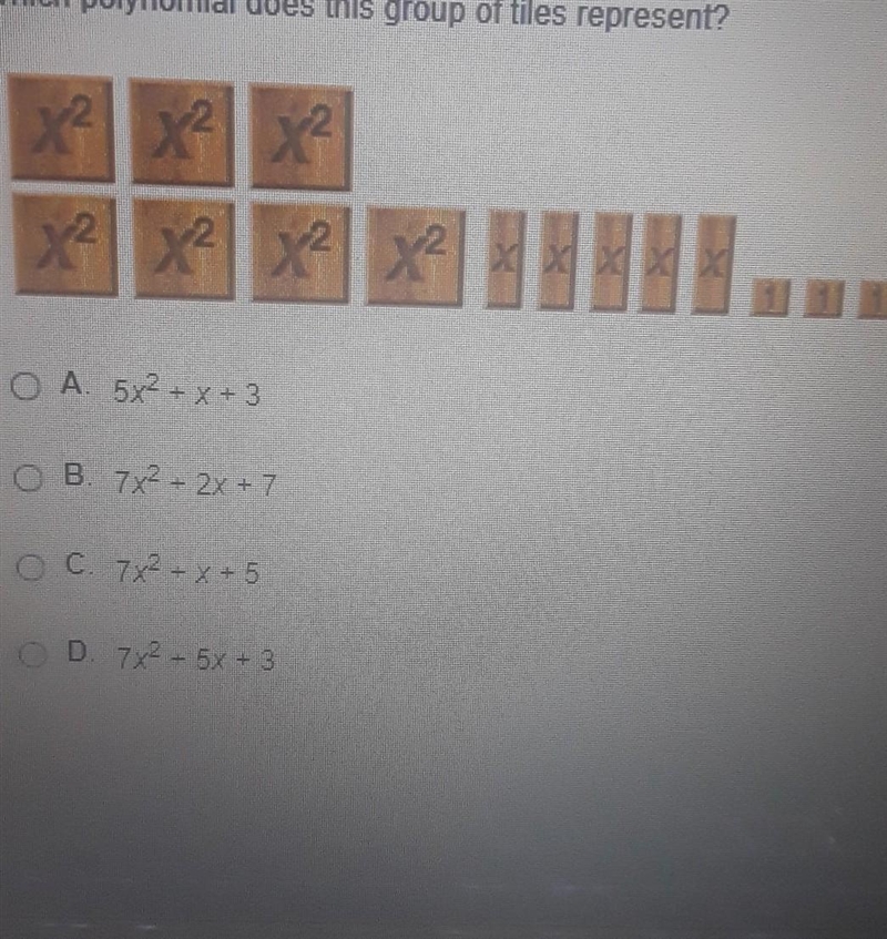 Which polynomial does this group of tiles represent? help please!​-example-1