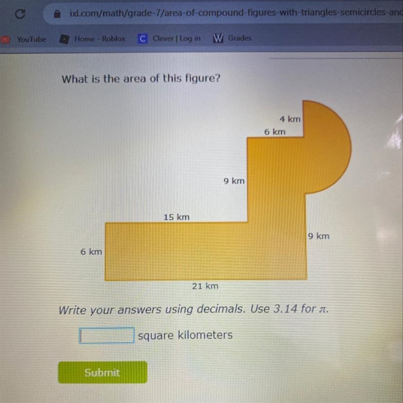 What’s the area of this figure? I need help finding the area of the semicircle then-example-1