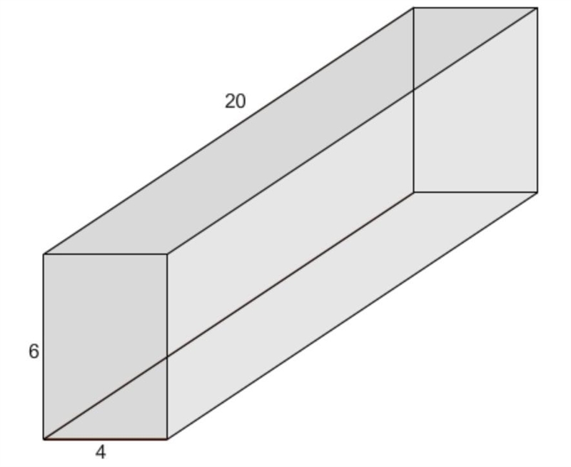 Which values are areas of cross sections that are parallel to a face of this right-example-1